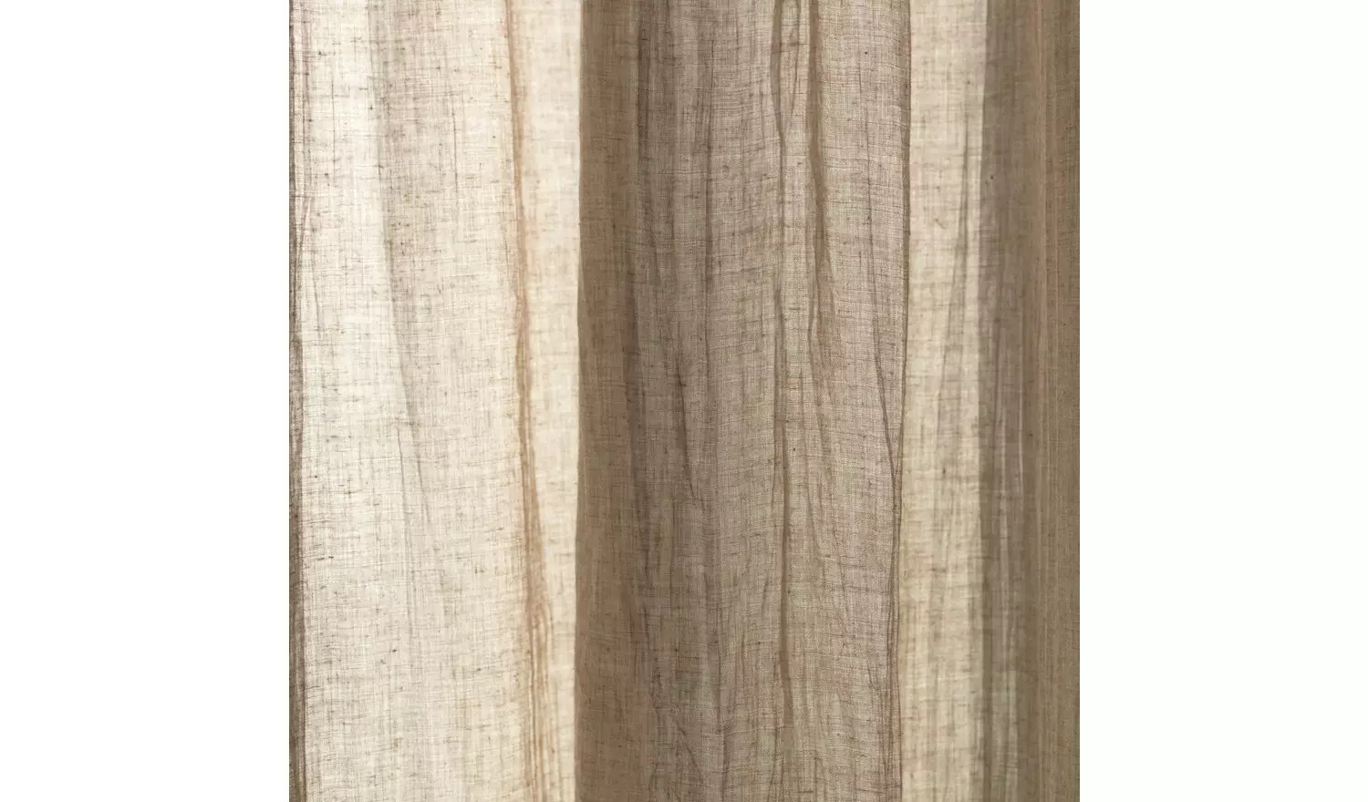 Habitat Double Voile Unlined Sheer Curtain - Natural