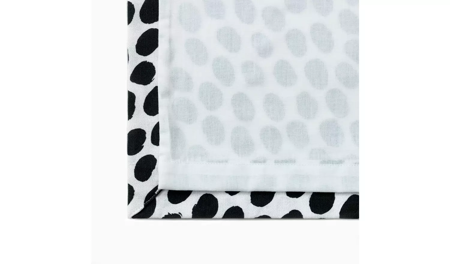 Habitat Dalmatian Print Lined Eyelet CurtainsBlack & White