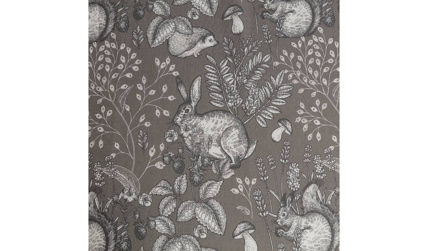 Habitat Forest Print Fully Lined Eyelet Curtains - Grey