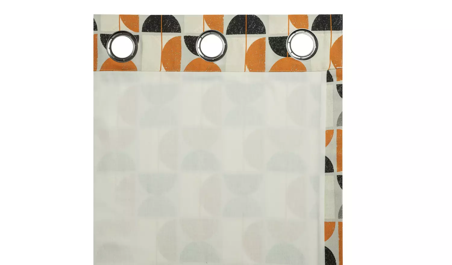 Habitat Geo Print Lined Eyelet Curtains - Multicoloured