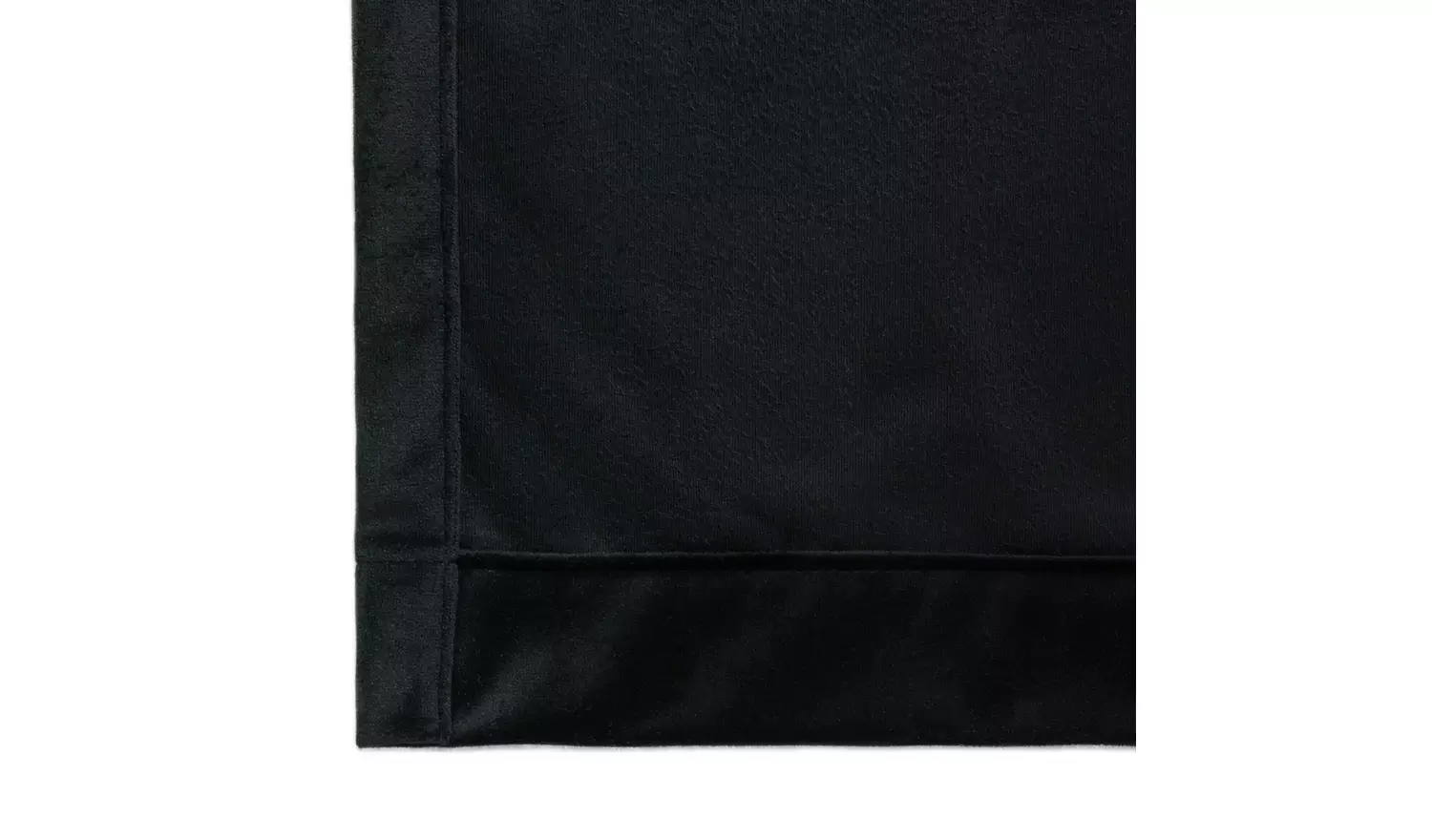 Habitat Plain Matt Velvet Eyelet Curtains - Black