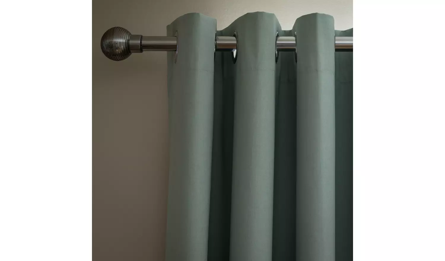Habitat Plain Blackout Eyelet Curtains - Sage