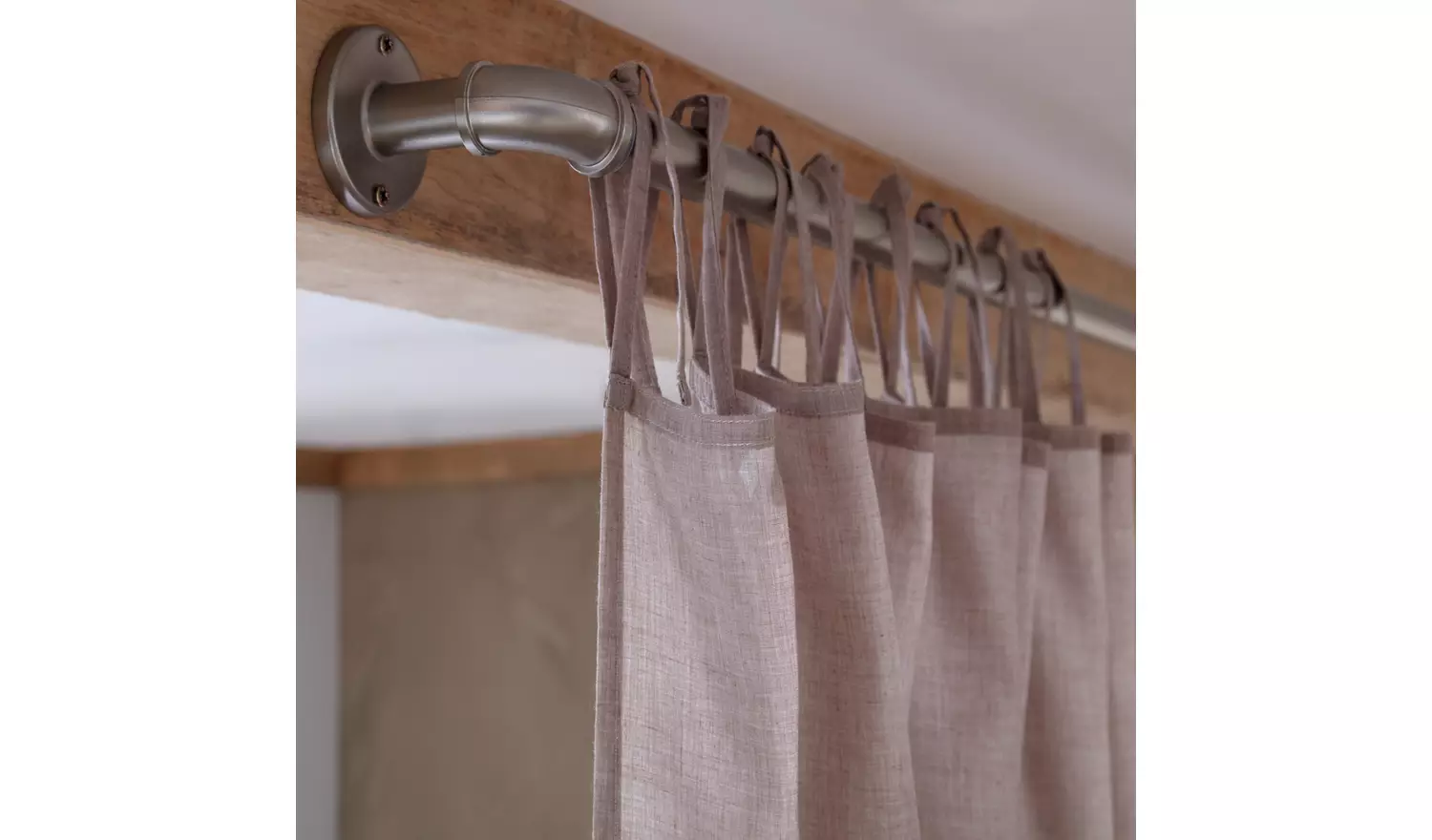 Habitat Plain Voile Curtains Panel - Taupe