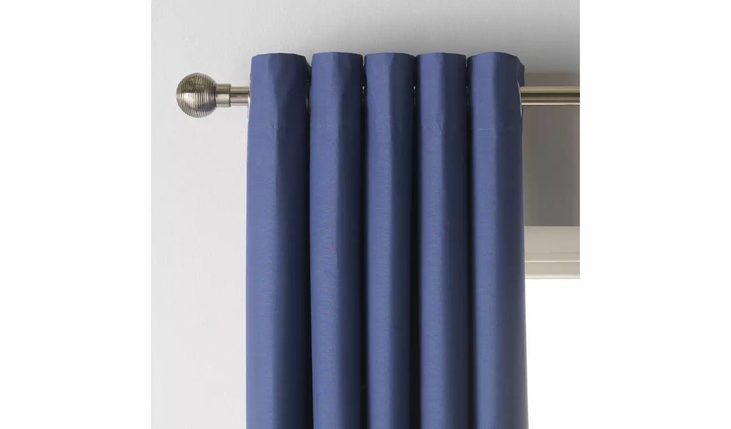 Habitat Plain Blackout Eyelet Curtains - Navy Blue