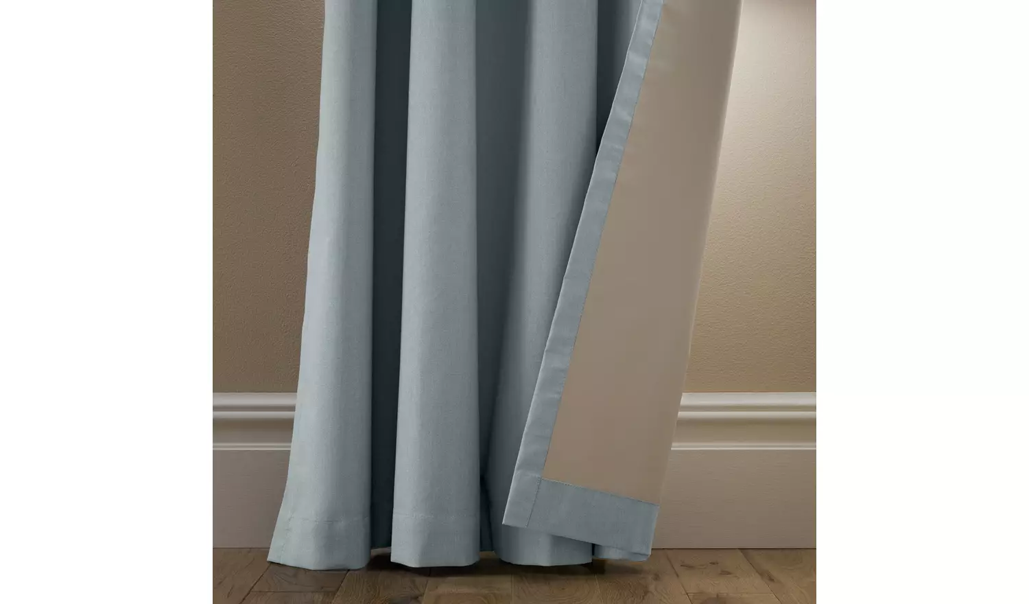 Habitat Plain Blackout Eyelet Curtains - Dove Grey