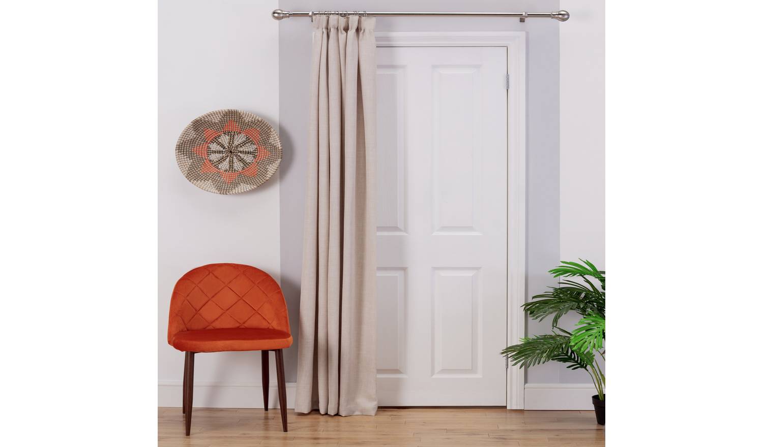 Argos Home Thermal Door Curtain - Cream