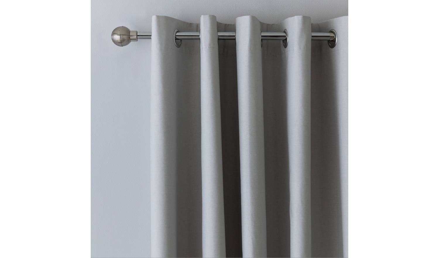 Habitat Plain Blackout Eyelet Curtains - Grey