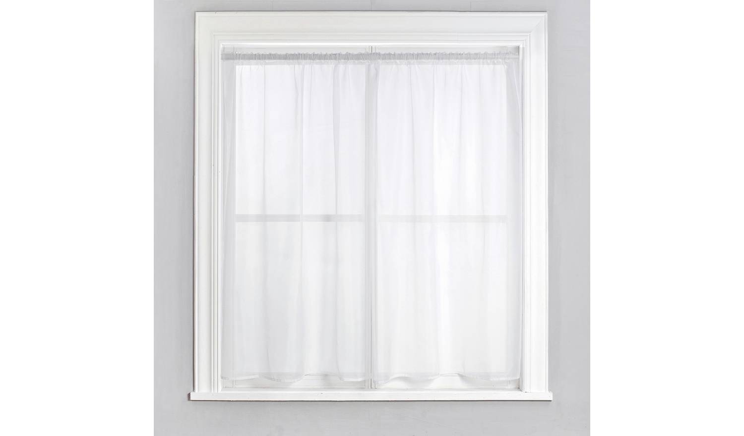 Argos Home Plain Net Pencil Pleat Curtains - White