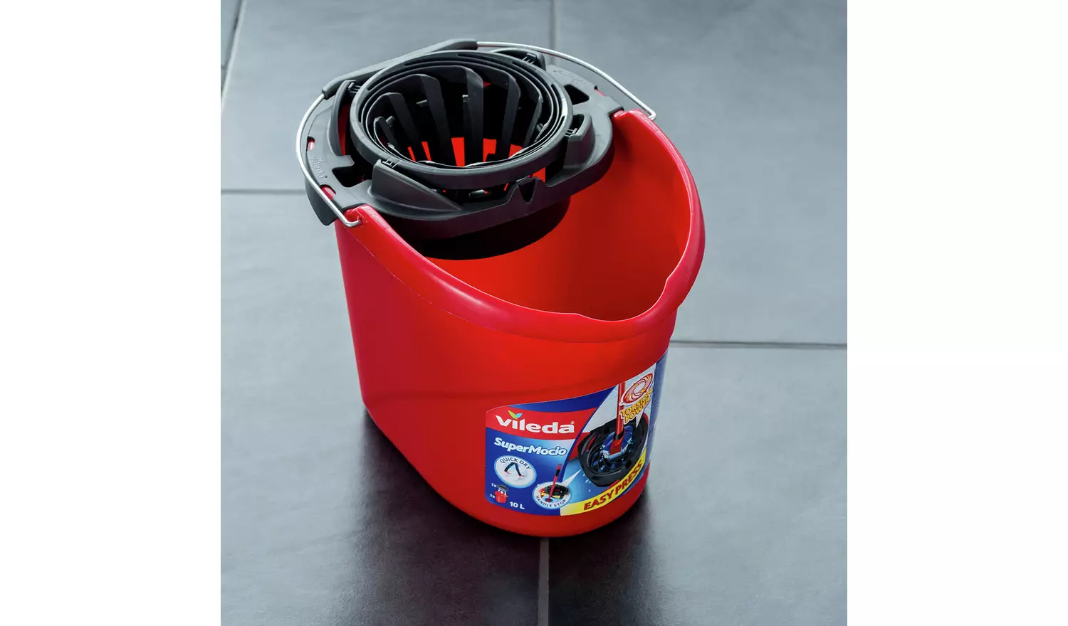 SuperMocio Microfibre Cotton Mop with Torsion Wringer Bucket