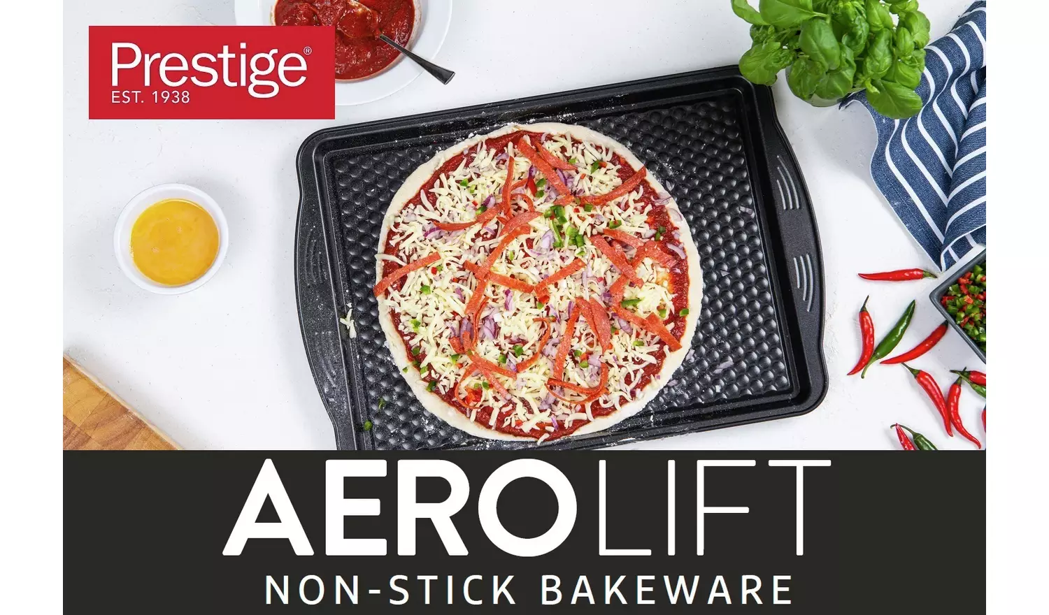 Prestige Aerolift 41 x 25cm Carbon Steel Roast Bake Tray