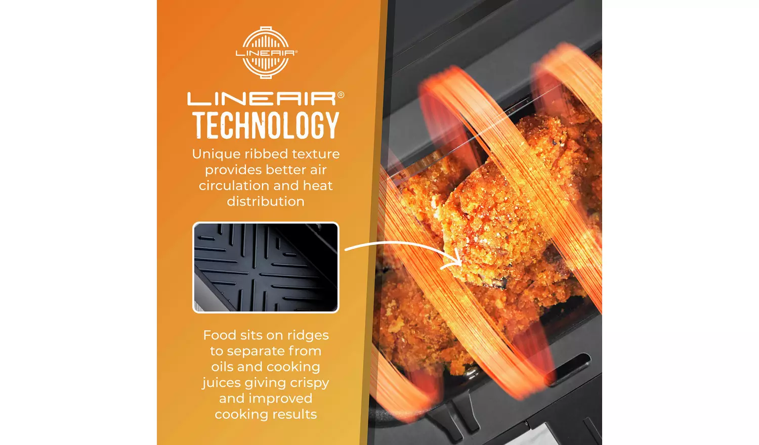 Tower Set of 2 Silicone Air Fryer Rectangular Solid Trays