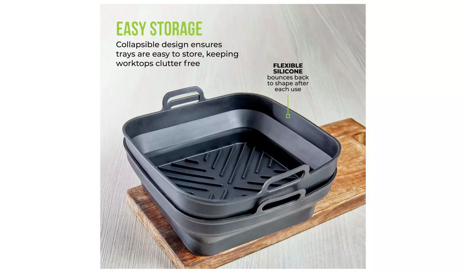 Tower Air Fryer Square Foldable Tray Set