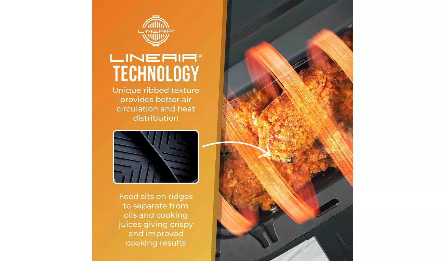 Tower 2 Piece Air Fryer Tray and Divider Set