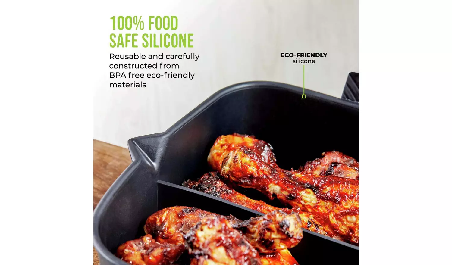 Tower 2 Piece Air Fryer Tray and Divider Set