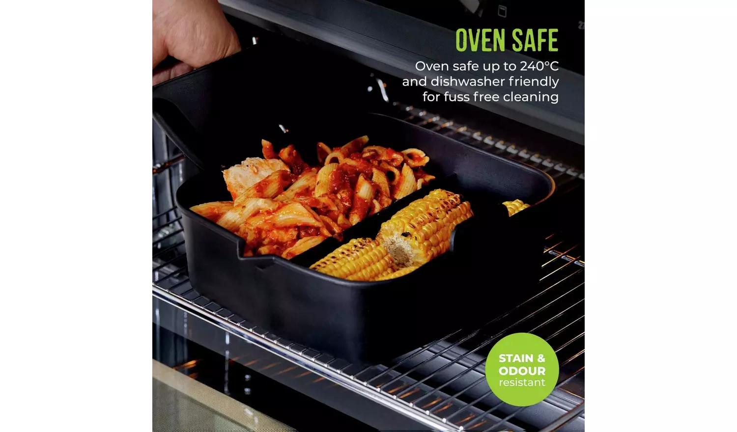 Tower 2 Piece Air Fryer Tray and Divider Set