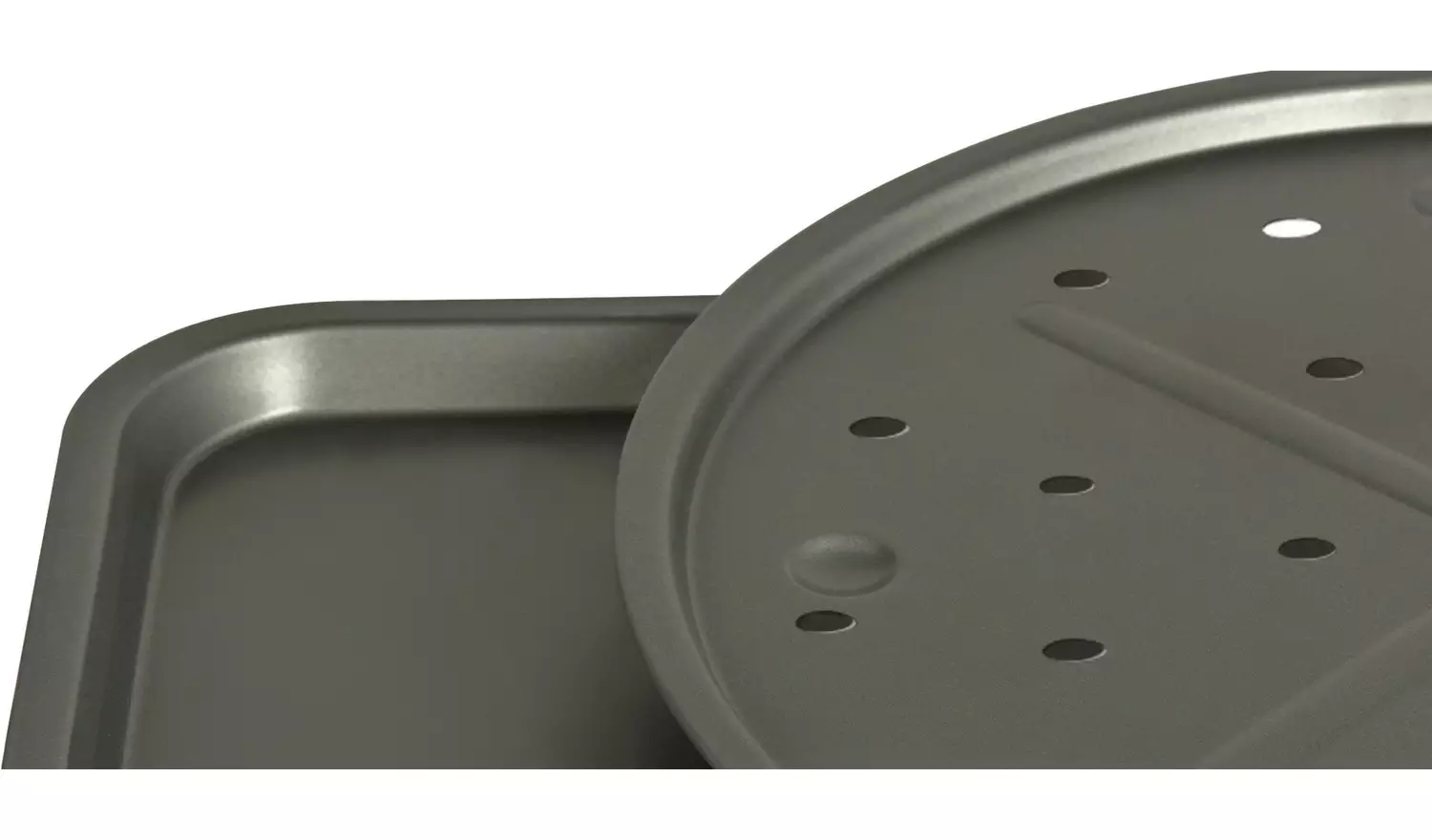 Argos Home 2 Piece Non Stick Pizza Pan & Oven Chip Tray Set