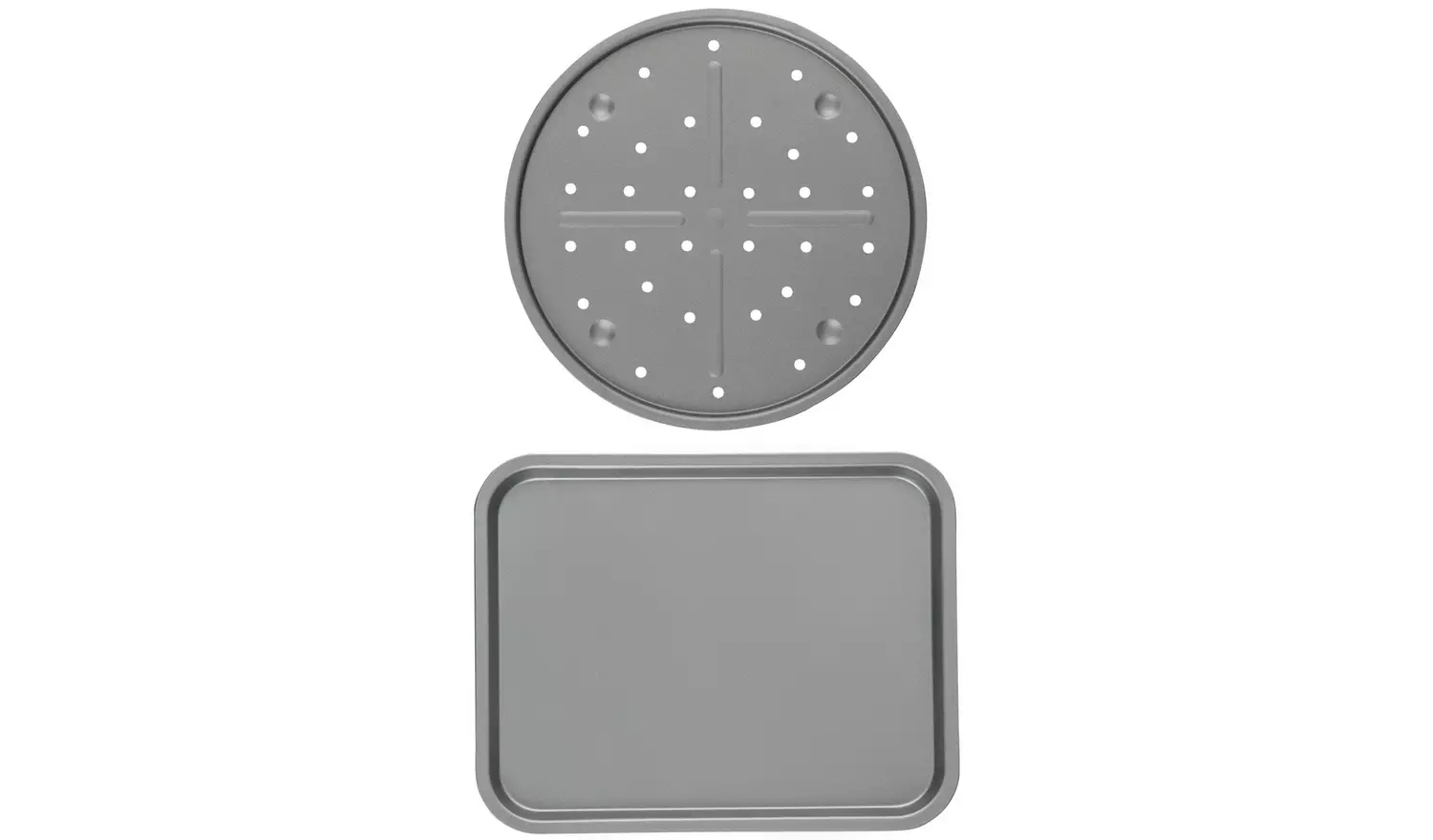 Argos Home 2 Piece Non Stick Pizza Pan & Oven Chip Tray Set