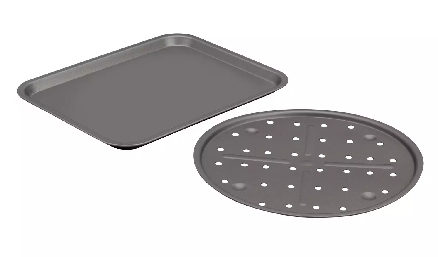 Argos Home 2 Piece Non Stick Pizza Pan & Oven Chip Tray Set