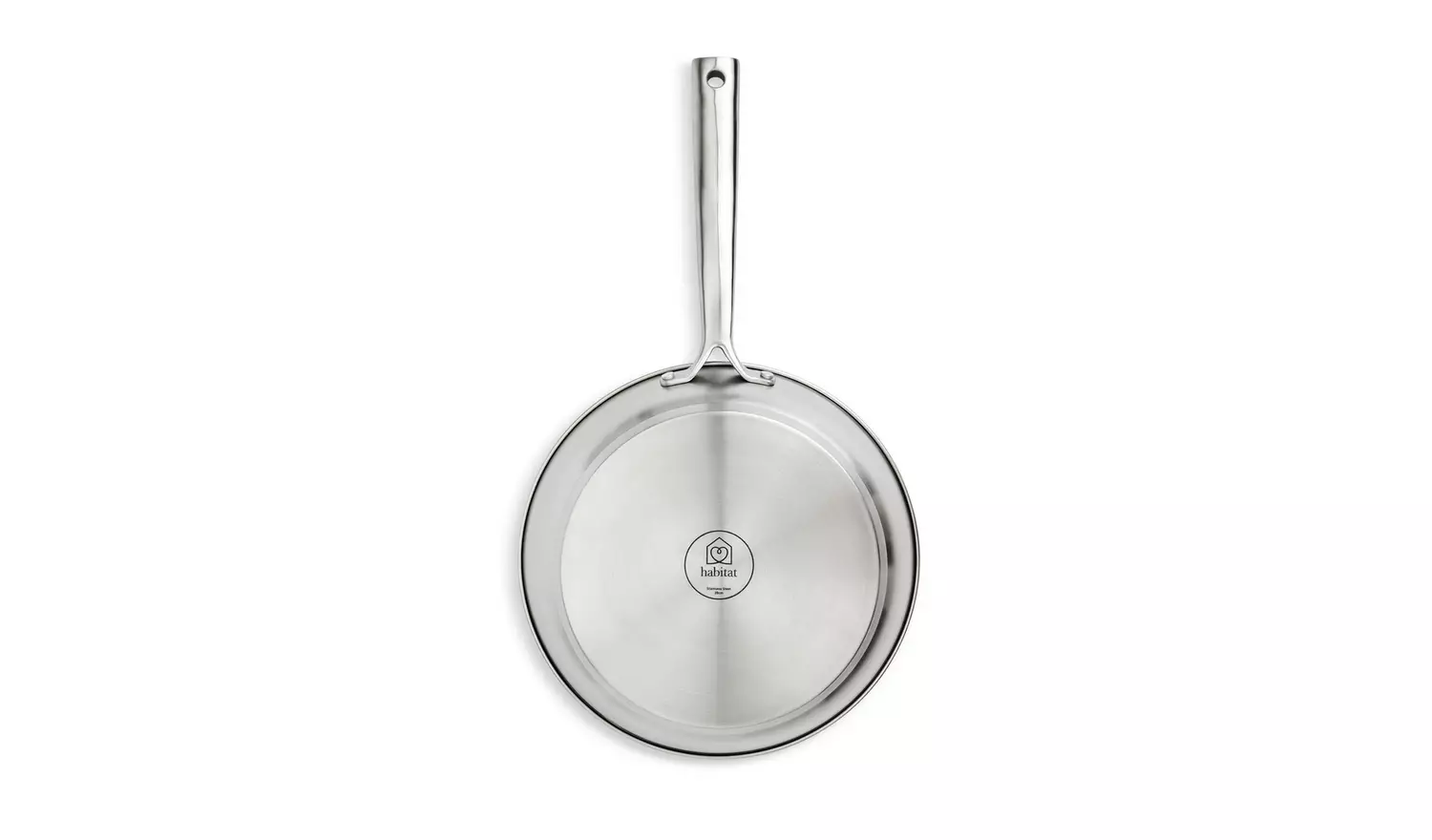 Habitat 28cm Brushed Stainless Steel Frying Pan