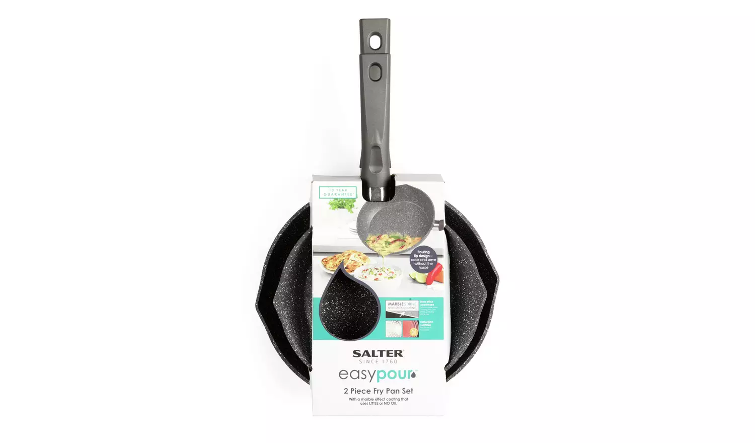 Salter Easypour 2 Piece Frying Pan Set