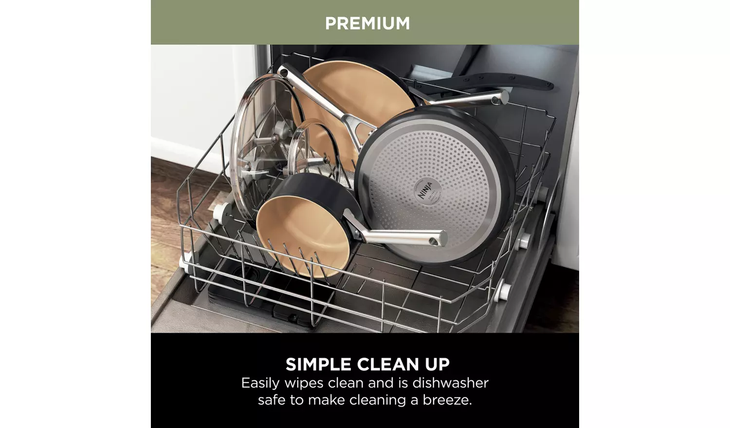 Ninja 24cm Extended Life Ceramic Aluminium Frying Pan