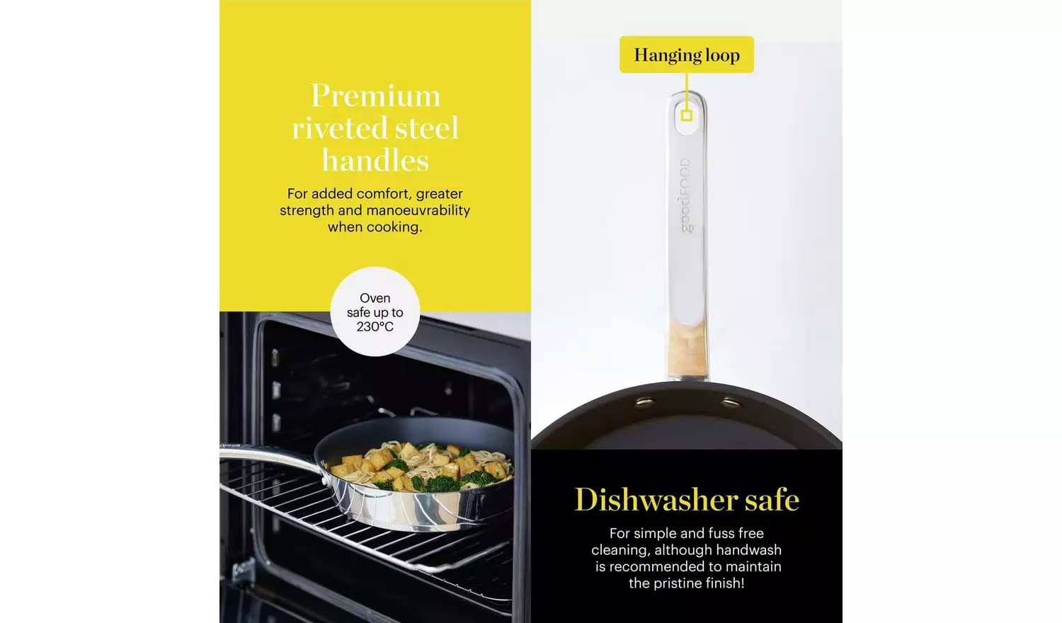 good FOOD Stainless Steel 28cm Frying Pan