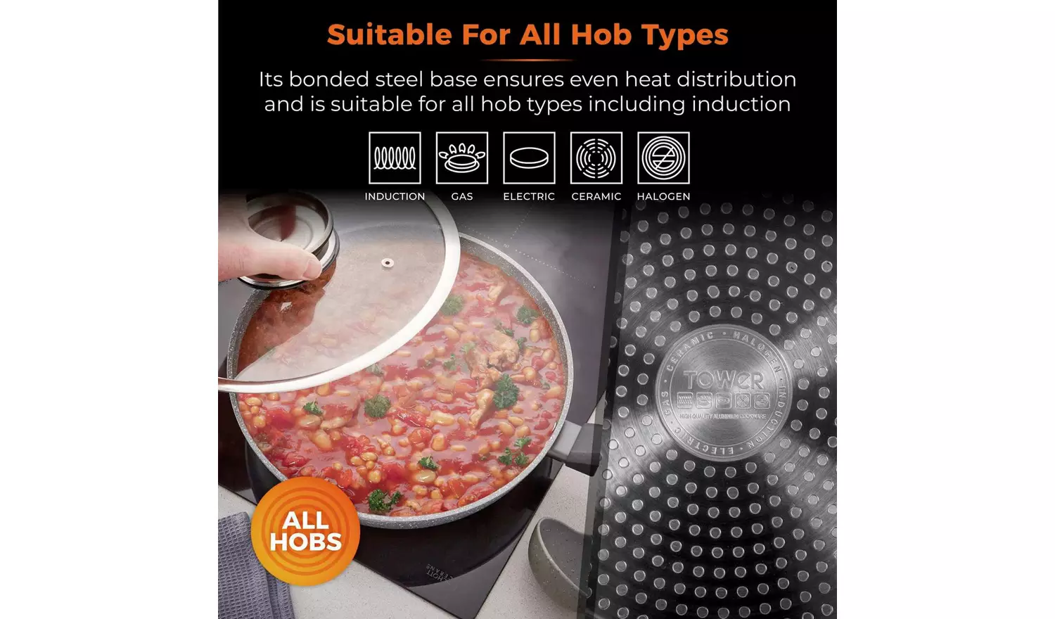 Tower Cerastone 28cm Forged Aluminium Multipan