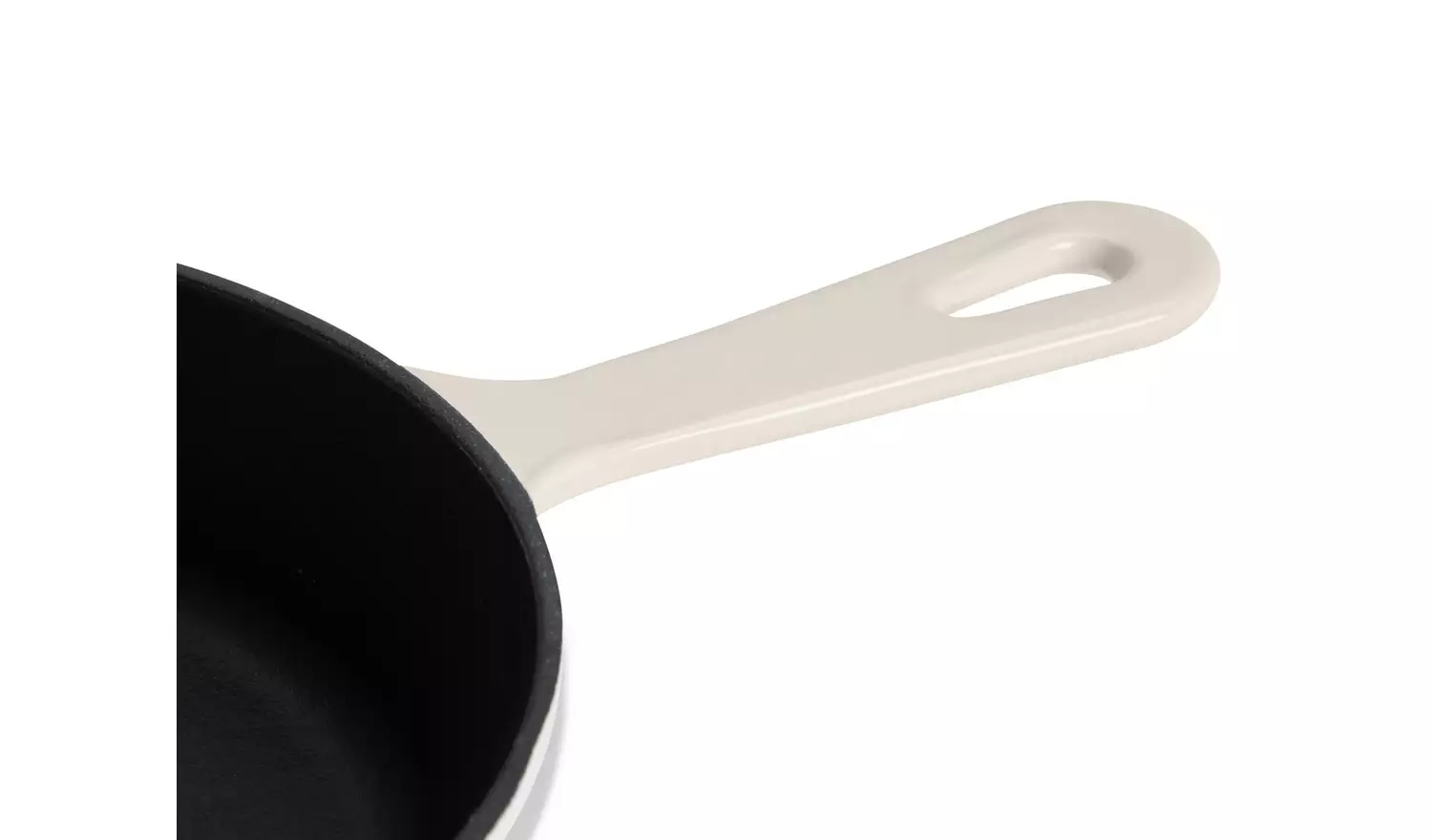Habitat 19.5 cm Cast Iron Frying Pan - Cream