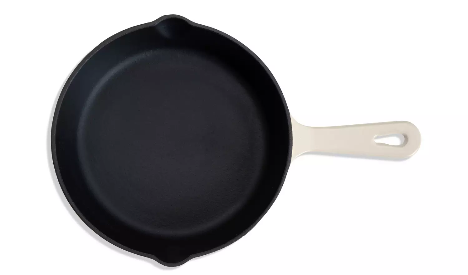 Habitat 19.5 cm Cast Iron Frying Pan - Cream