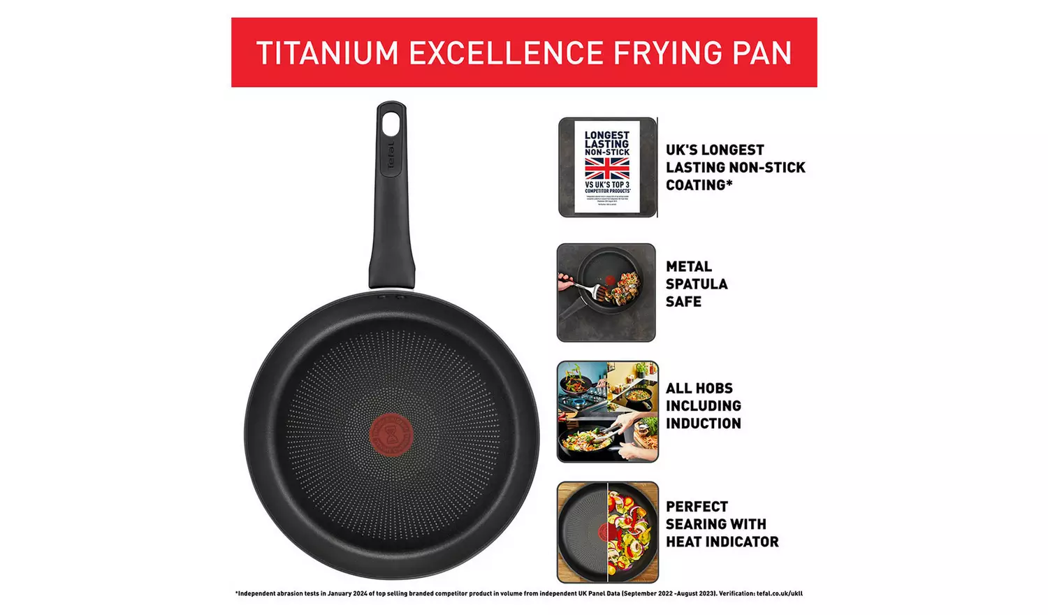 Tefal Titanium Excellence 24cm Non stick Frying Pan