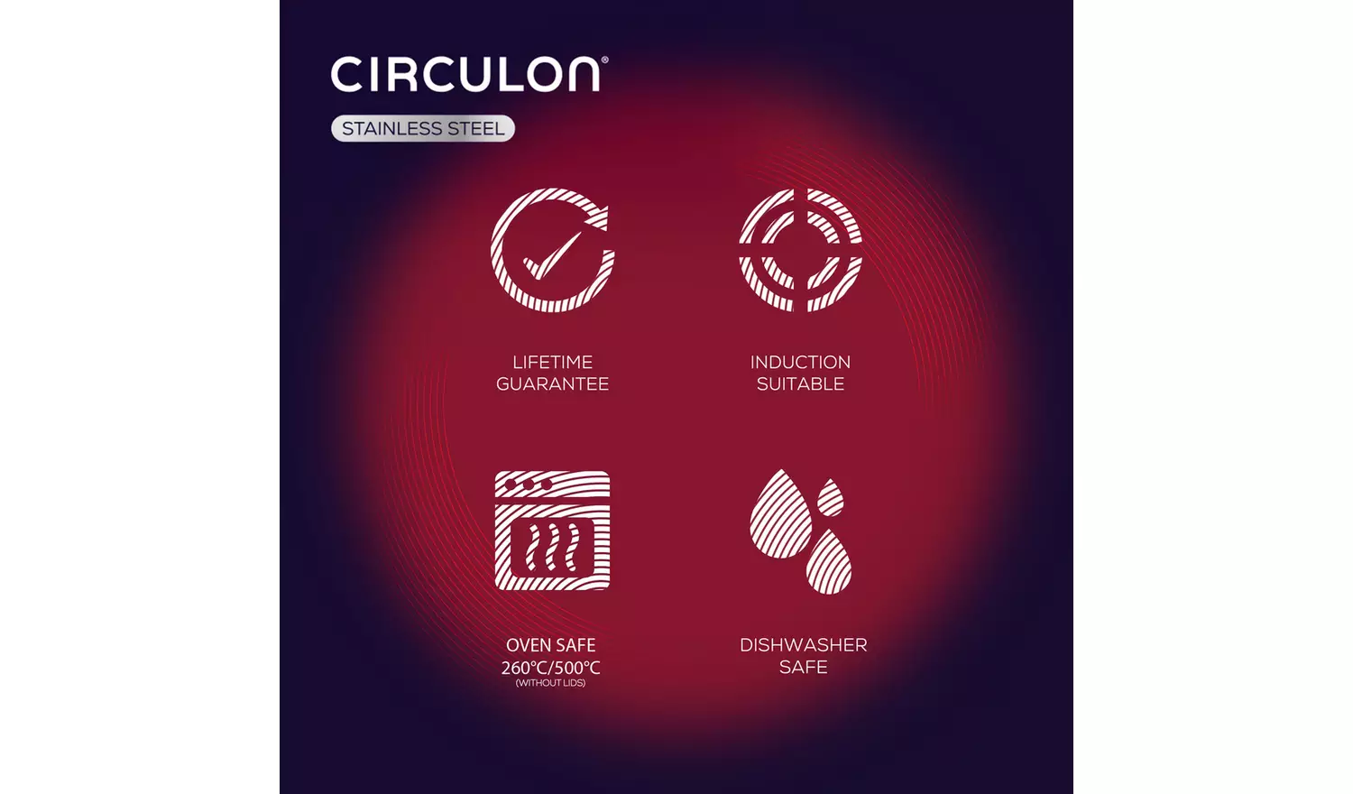 Circulon S Series 30cm Stainless Steel Saute Pan