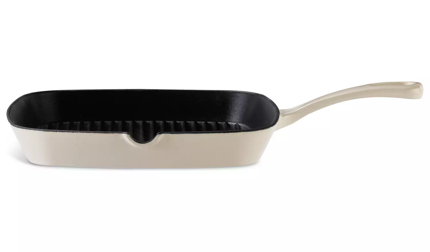 Habitat 23cmCast Iron Griddle Pan - Cream