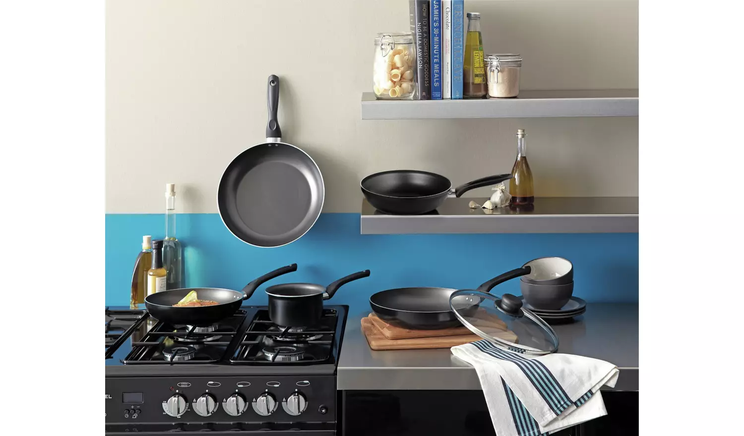 Argos Home 24cm Non Stick Aluminium Griddle Pan