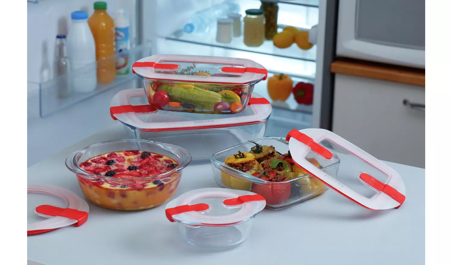 Pyrex Cook & Heat Rectangular 1L Dish With Lid