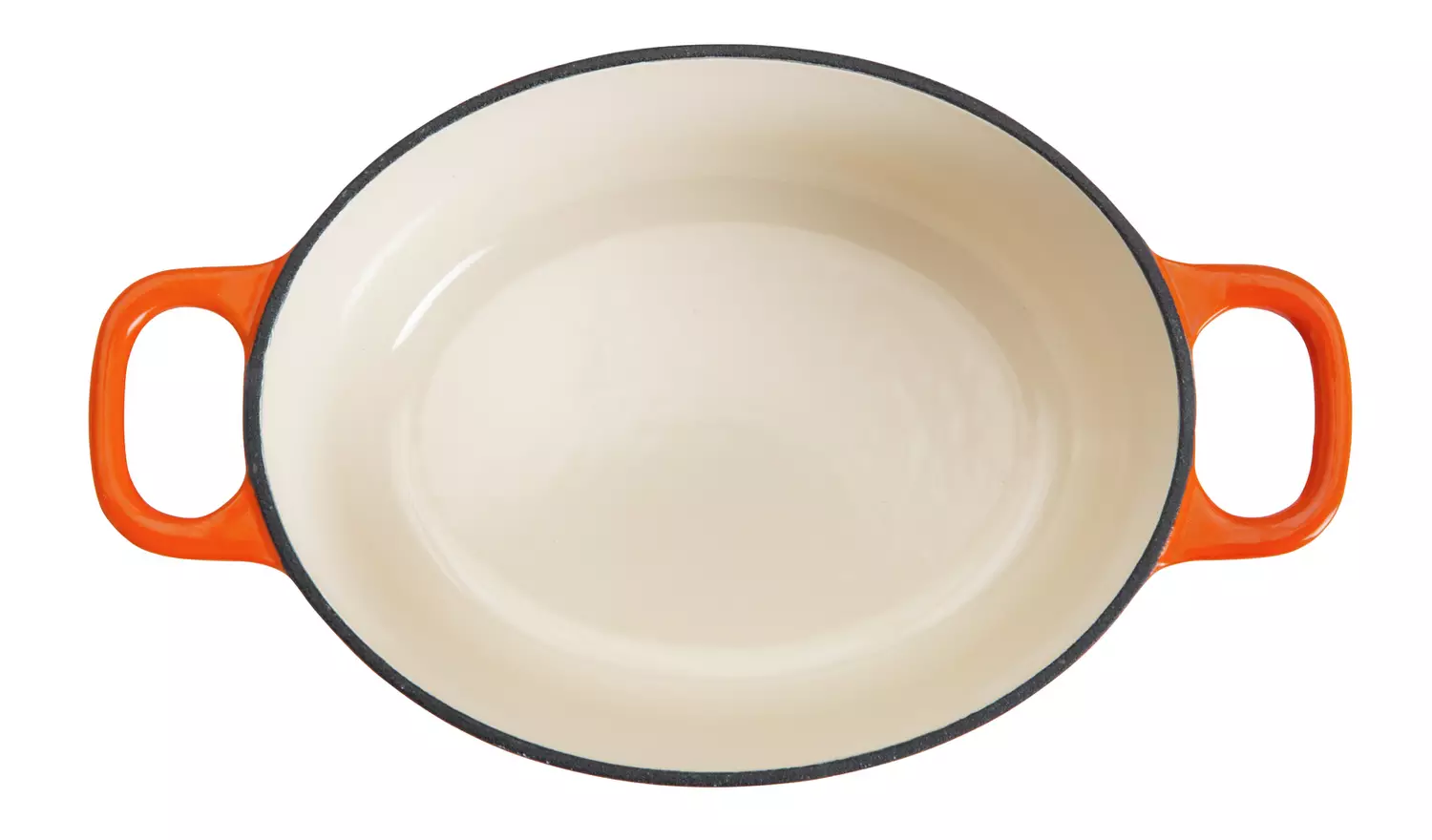 Habitat 4.7 Litre Cast Iron Oval Casserole Dish - Orange