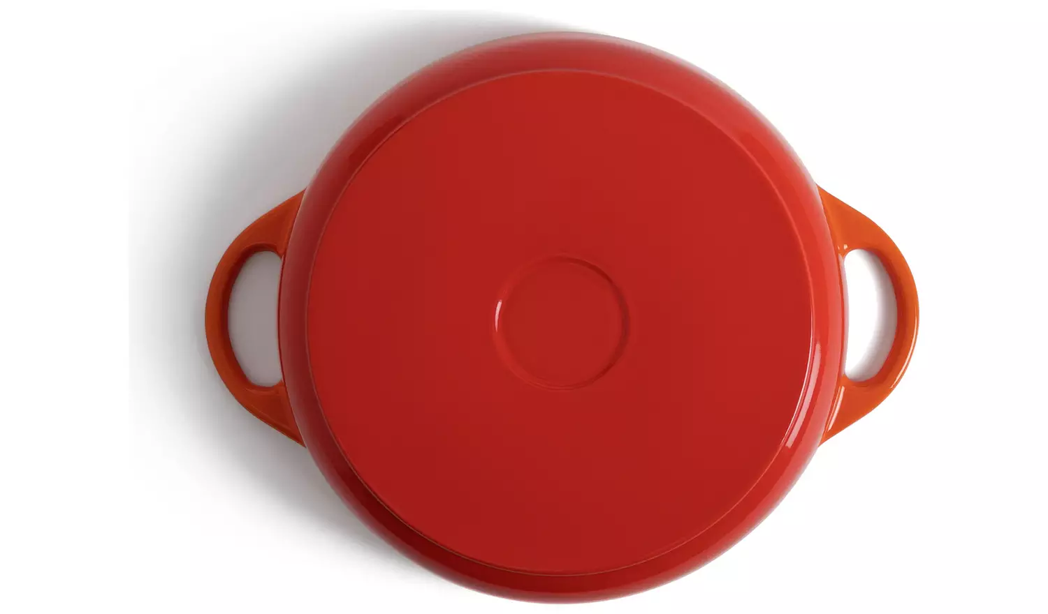 Habitat 4 Litre Cast Iron Shallow Casserole Dish - Orange