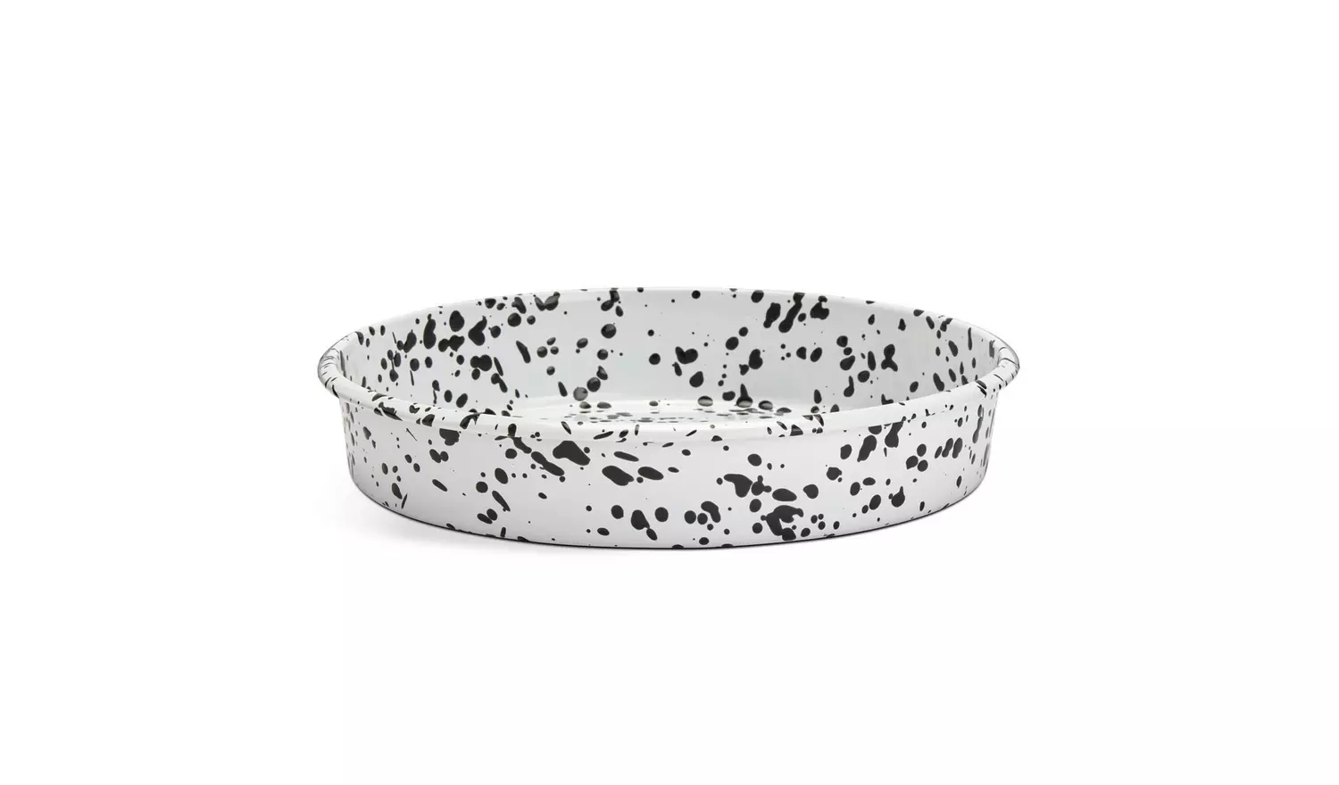 Habitat 26cm Enamel Round Dish - White