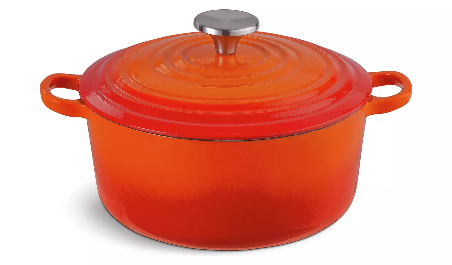 Habitat 3.3 Litre Cast Iron Casserole Dish - Orange