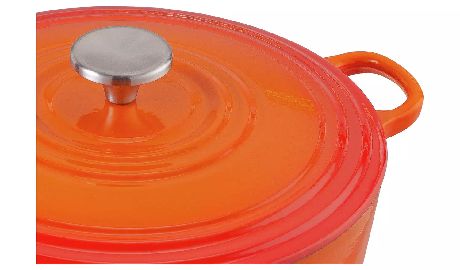 Habitat 3.3 Litre Cast Iron Casserole Dish - Orange