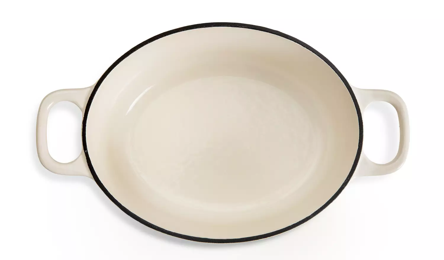 Habitat 2.4 Litre Cast Iron Oval Casserole Dish - Cream