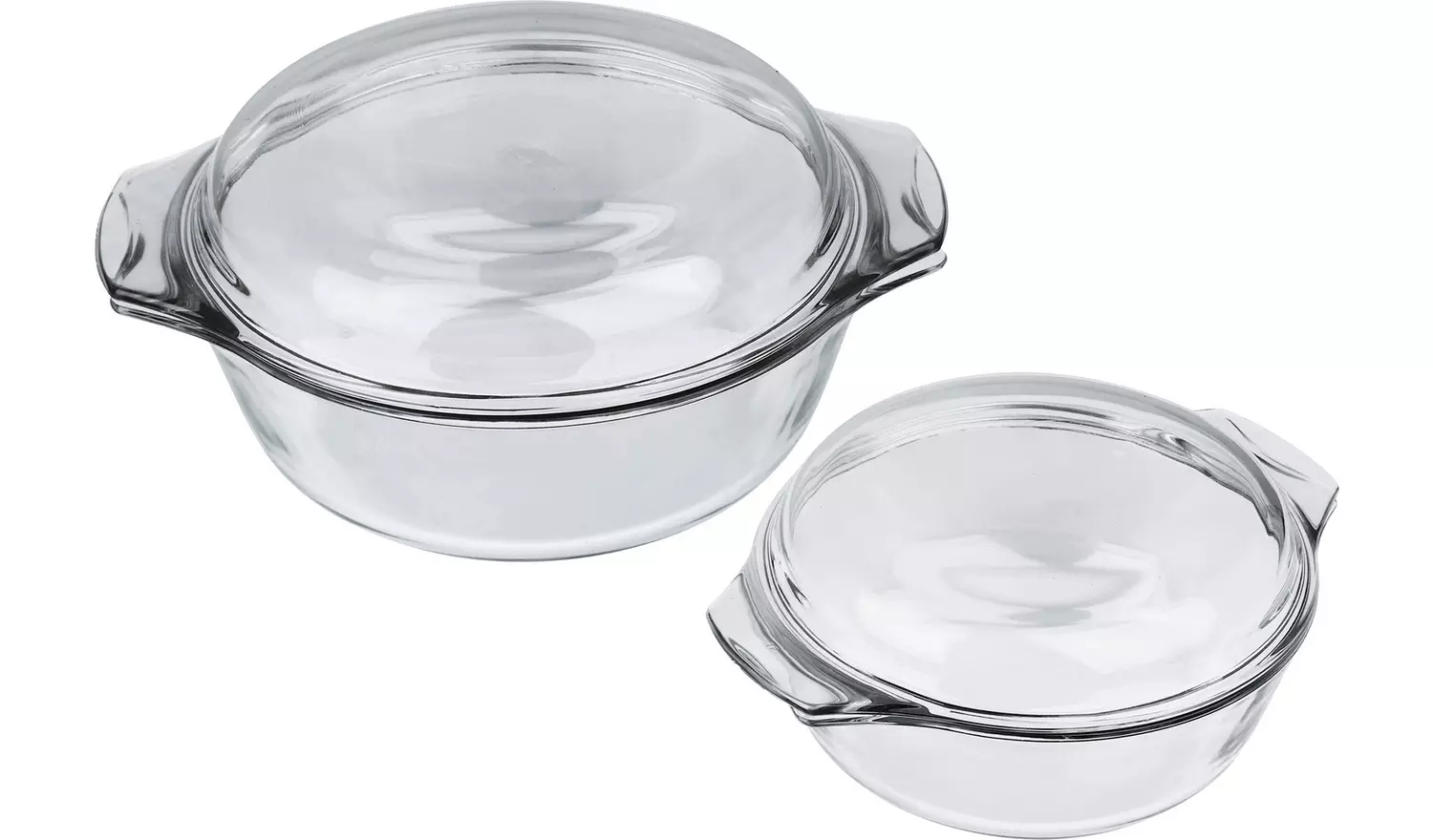 Argos Home 2 Piece Glass Casserole Dish Set