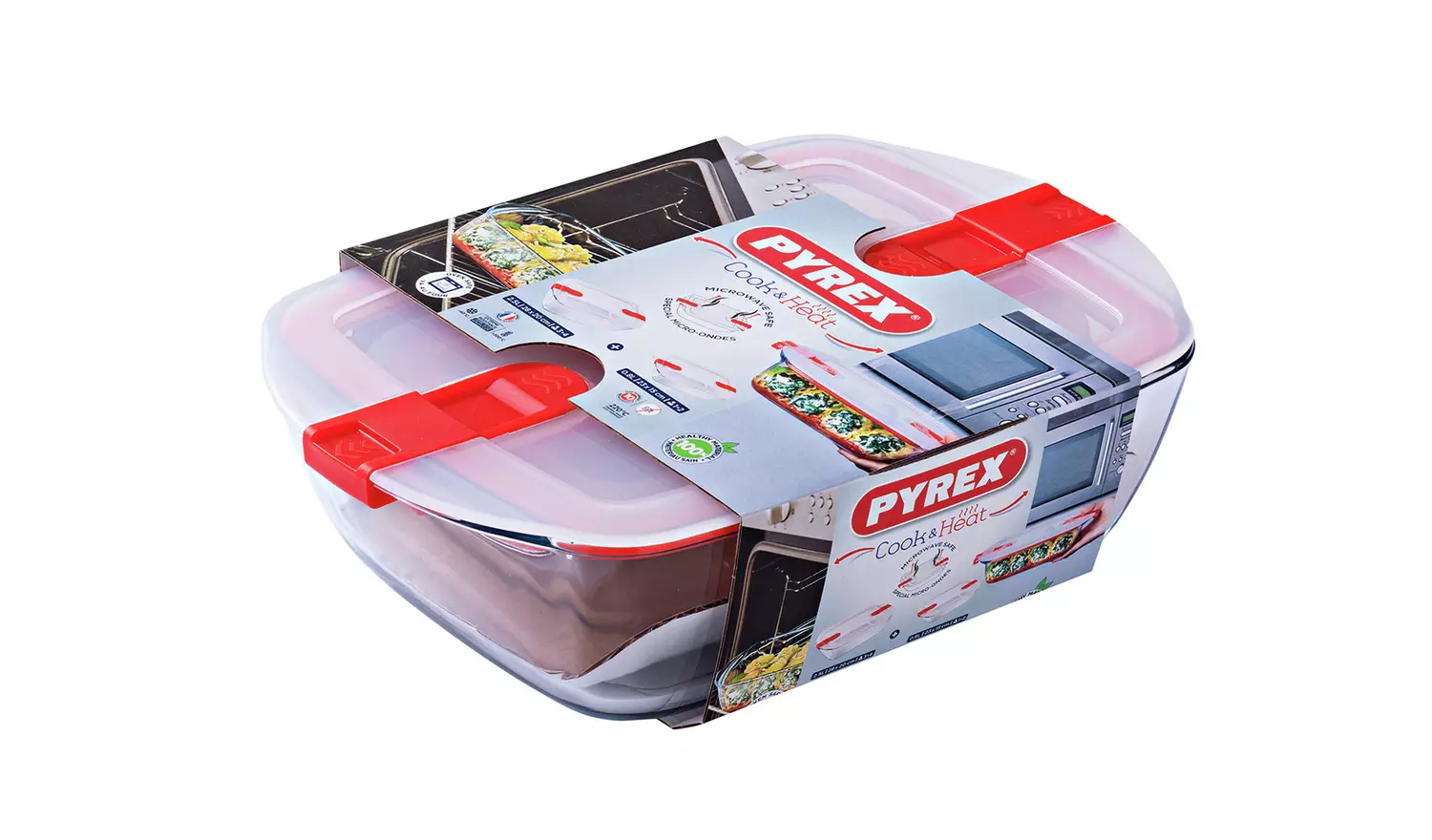 Pyrex Cook & Heat 2 Piece Rectangular Glass Dish Set