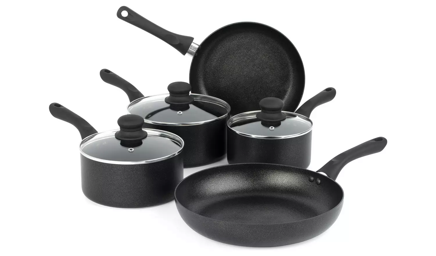 Russell Hobbs Diamond Stone 5 Piece Aluminium Saucepan Set