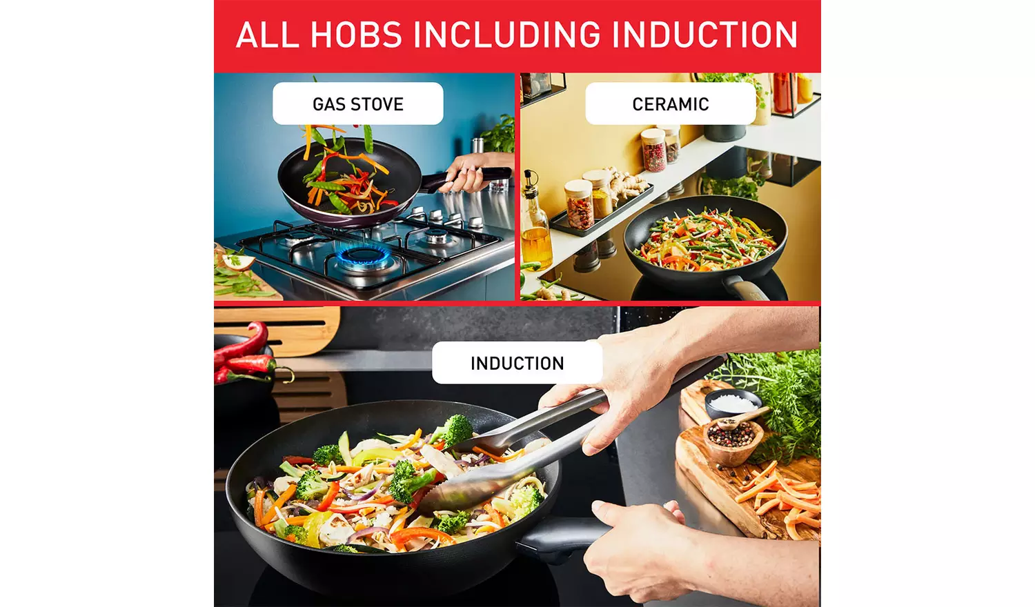 Tefal Titanium Excellence 5 Piece Non stick Pan Set