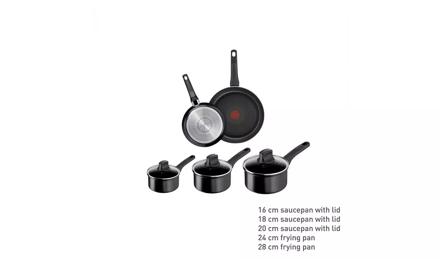Tefal Titanium Excellence 5 Piece Non stick Pan Set