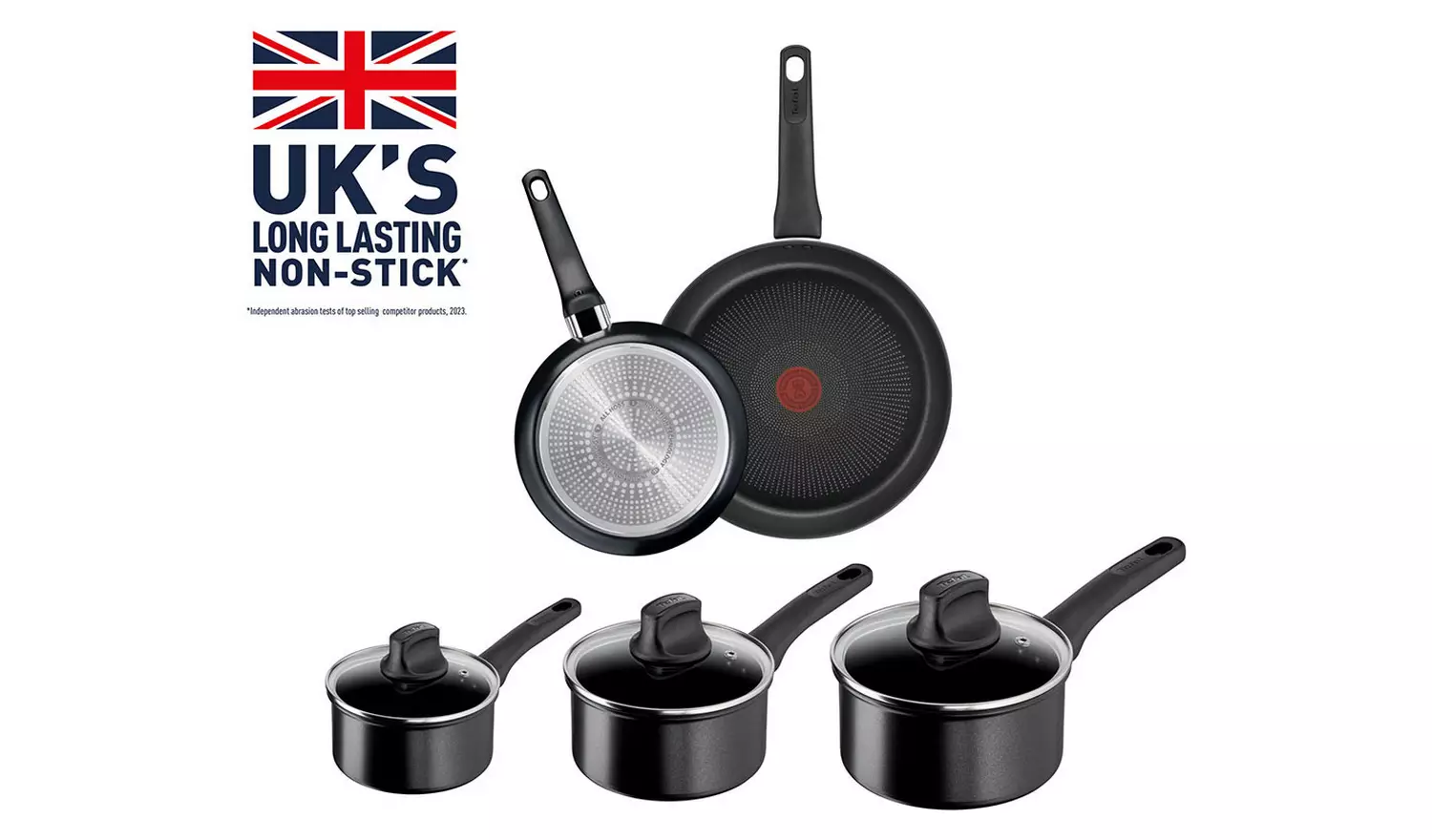 Tefal Titanium Excellence 5 Piece Non stick Pan Set