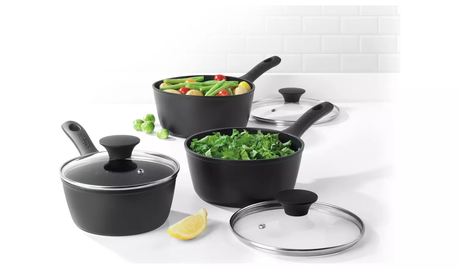 Salter 15x Mega Thermo 3 Piece Saucepan Set
