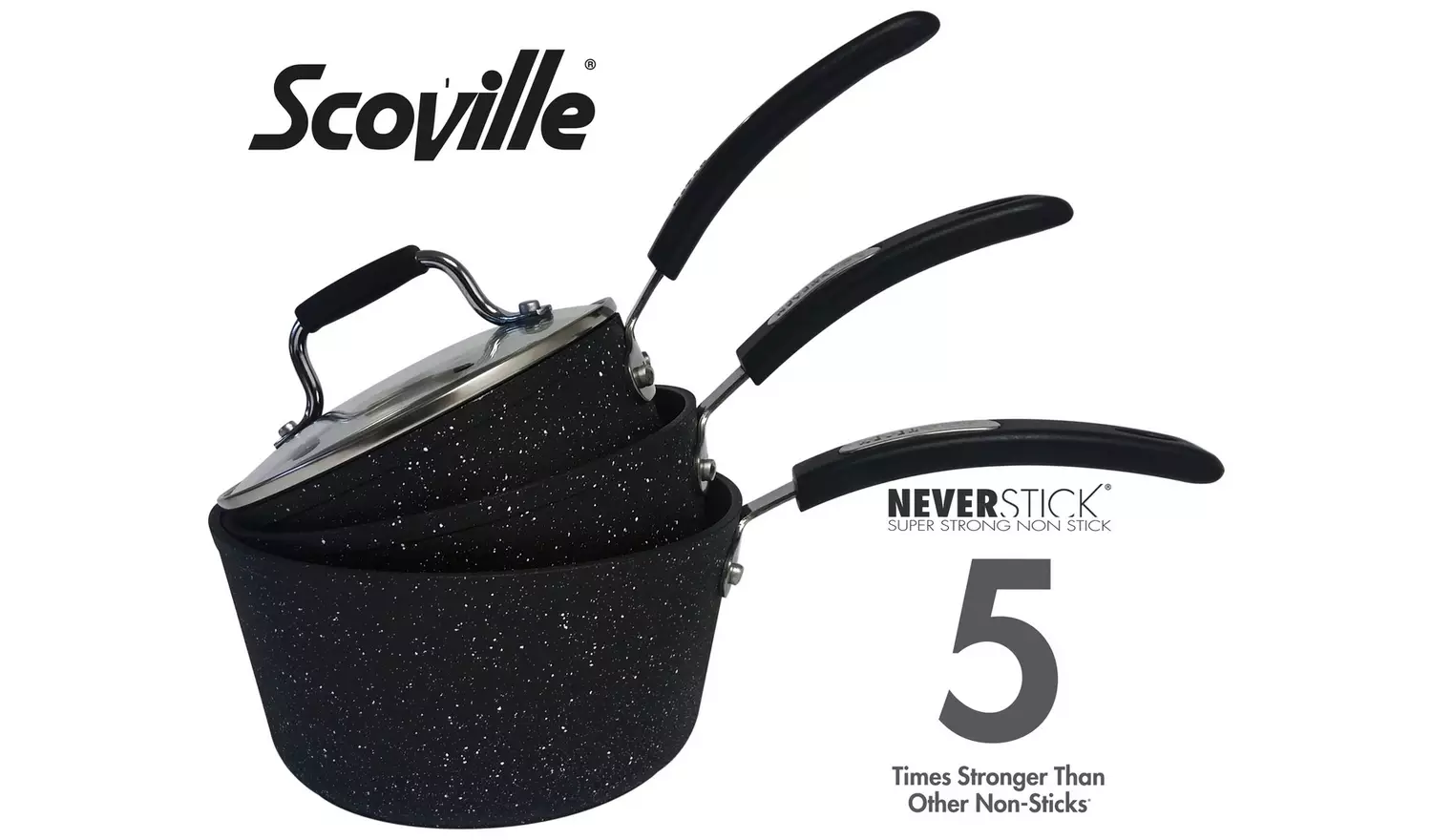 Scoville 3 Piece Non Stick Aluminium Pan Set