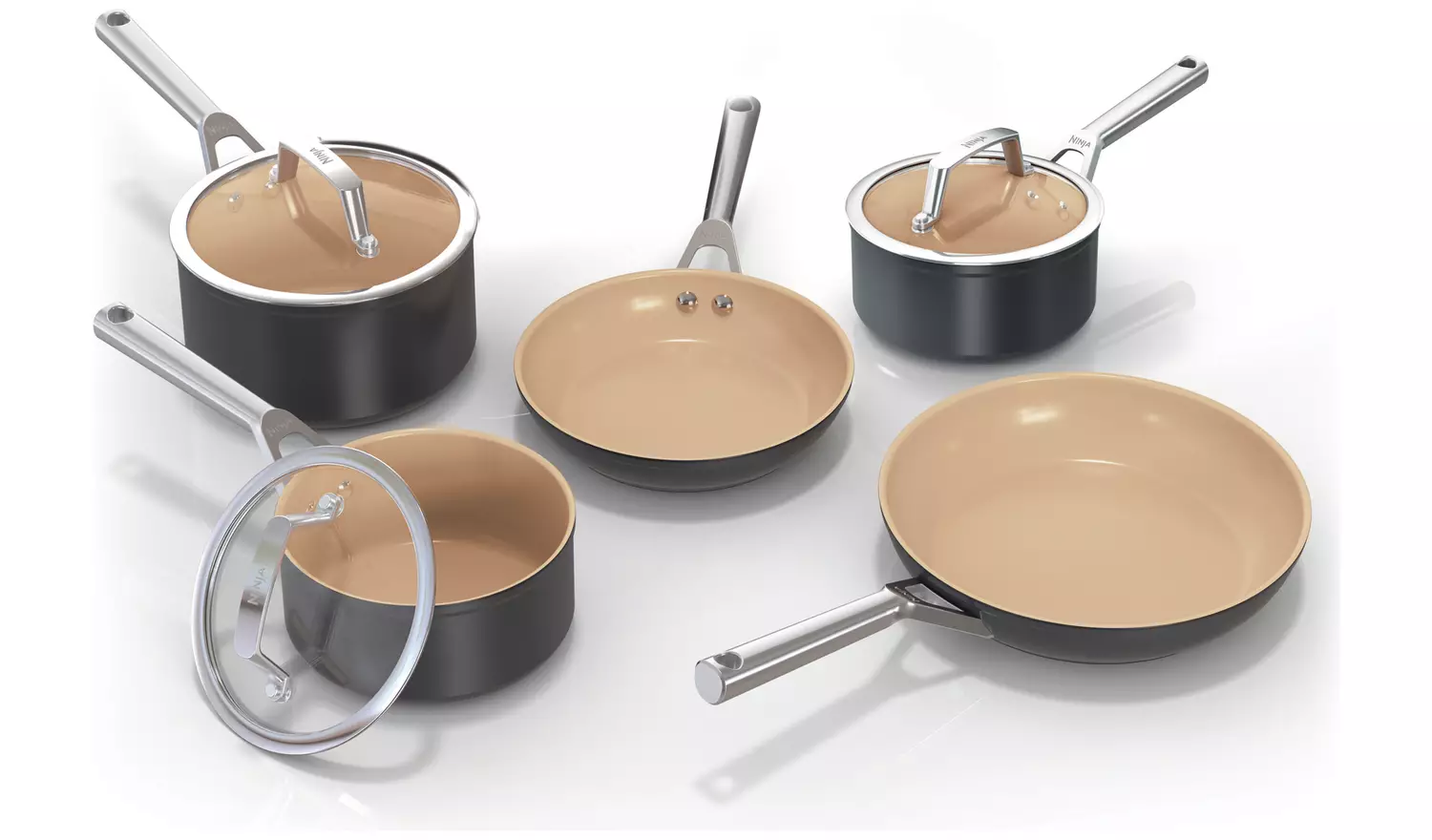 Ninja Extended Life 5 Piece Ceramic Pan Set