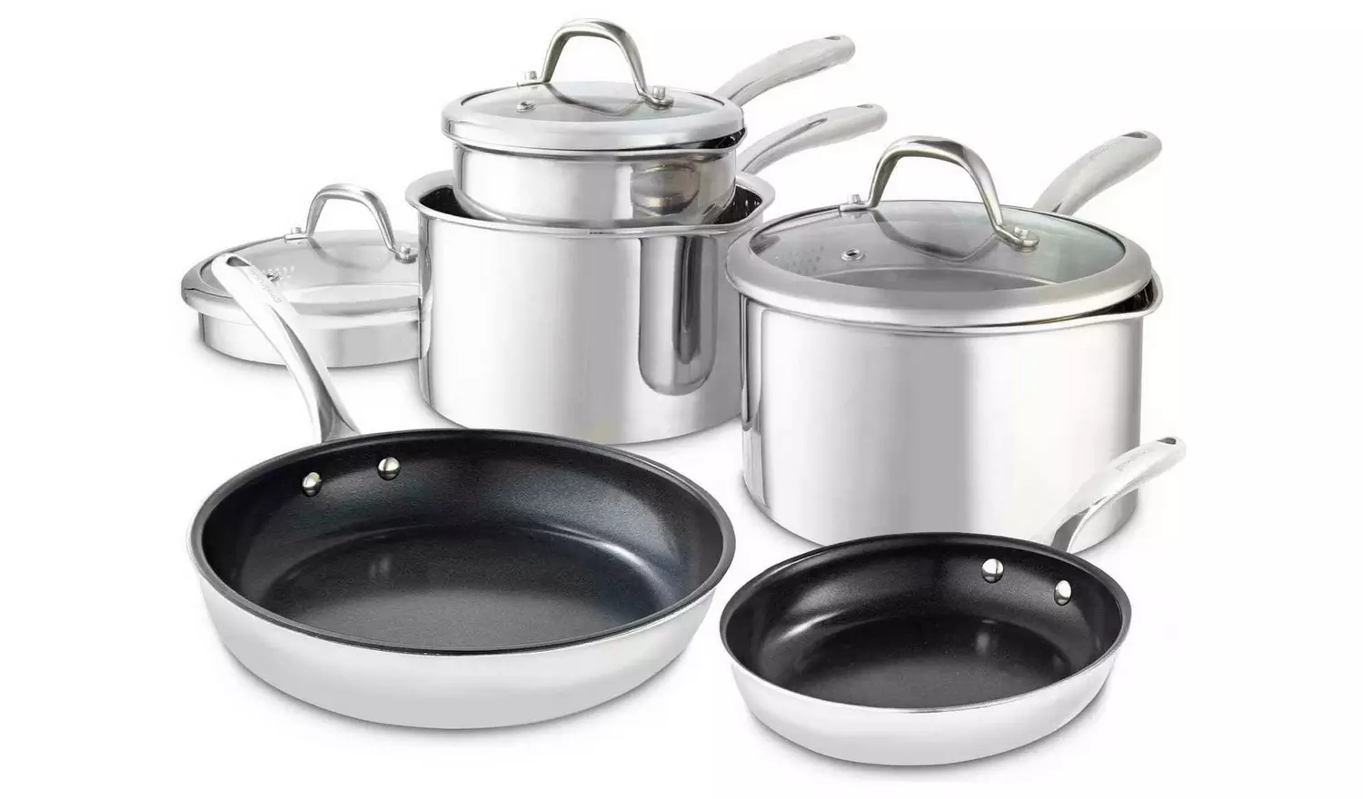 good FOOD Tri Ply 5 piece Pan Set